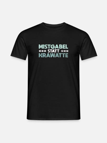 Mistgabel Statt Krawatte - Männer T-Shirt - Schwarz