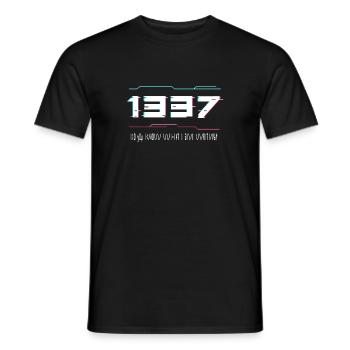 Elite Hacker Language Gamer Hacking Coding - Men's T-Shirt - black - Front - AI Model Male 178 light (178cm)