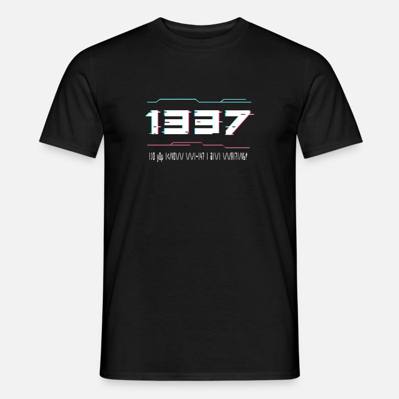 Elite Hacker Langue Gamer Hacking Coding - T-shirt homme - noir