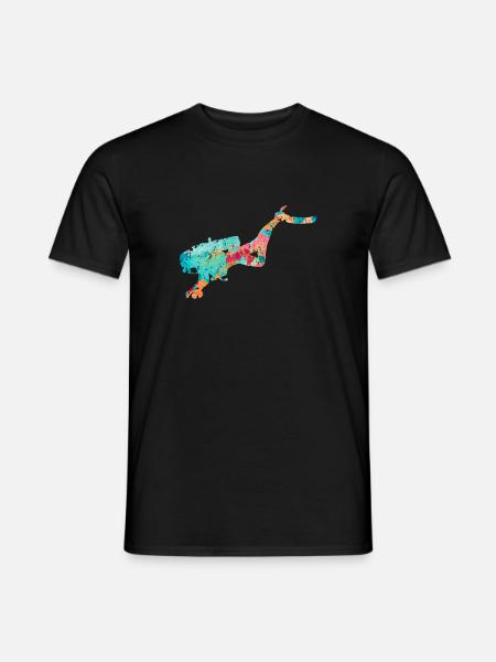 Deep Sea Divers and Divers PopArt - Men's T-Shirt - black