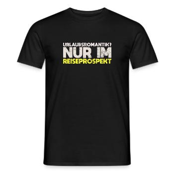 Urlaubsromantik? Nur Im Reiseprospekt - Männer T-Shirt - Schwarz - Vorne - AI Model Male 178 light (178cm)