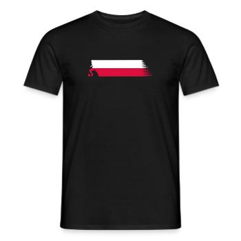 Poland Flag - Football National Team - T-shirt homme - noir - Devant - AI Model Male 178 light (178cm)