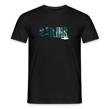 Sailing Segler - Männer T-Shirt - Schwarz - Vorne - AI Model Male 178 light (178cm)
