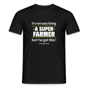 Nicht einfach, ein Super-Bauer zu sein! - Männer T-Shirt - Schwarz - Vorne - AI Model Male 178 light (178cm)