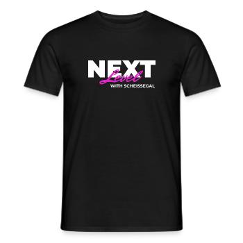Next Level with SCHEISSEGAL - Männer T-Shirt - Schwarz - Vorne - AI Model Male 178 light (178cm)