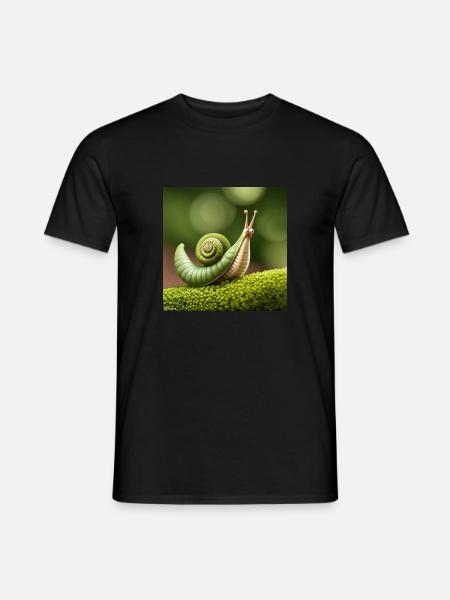 Lustige Schnecke - Männer T-Shirt - Schwarz