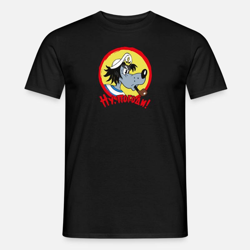 Wolf Ну, погоди! Hase und Wolf Nu pogodi - Männer T-Shirt - Schwarz