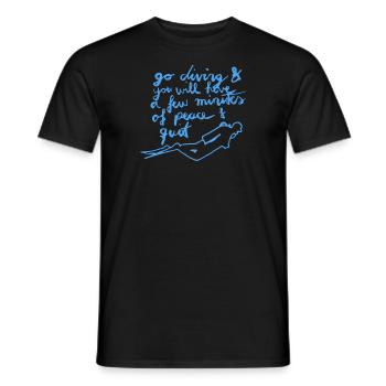Go Diving - Taucher Spruch blau - Männer T-Shirt - Schwarz - Vorne - AI Model Male 178 light (178cm)