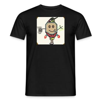 A2EDEEFD B34C 47AA B6FD A8769ED39166 - Men's T-Shirt - black - Front - AI Model Male 178 light (178cm)