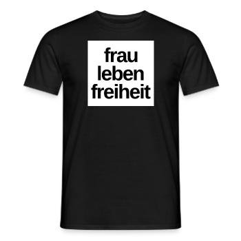 Frau Leben Freiheit Iran - Männer T-Shirt - Schwarz - Vorne - AI Model Male 178 light (178cm)