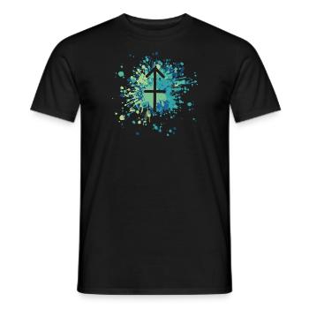 Zodiac Sagittarius Symbol Color Splash - Männer T-Shirt - Schwarz - Vorne - AI Model Male 178 light (178cm)