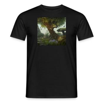 Magischer Wald - Männer T-Shirt - Schwarz - Vorne - AI Model Male 178 light (178cm)