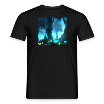 Magischer Wald - Männer T-Shirt - Schwarz - Vorne - AI Model Male 178 light (178cm)