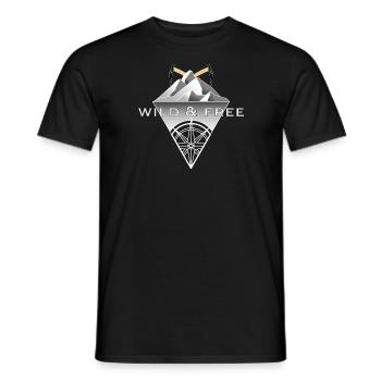 wild and free 4 - Männer T-Shirt - Schwarz - Vorne - AI Model Male 178 light (178cm)