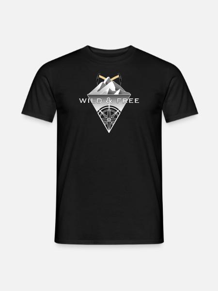 wild and free 4 - Männer T-Shirt - Schwarz