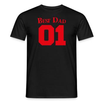 Best Dad - Men's T-Shirt - black - Front - AI Model Male 178 light (178cm)