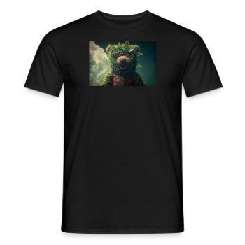 Bear Cannabis Smoke Weed - Men's T-Shirt - black - Front - AI Model Male 178 light (178cm)