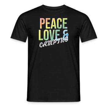 Camping Liebe - Männer T-Shirt - Schwarz - Vorne - AI Model Male 178 light (178cm)