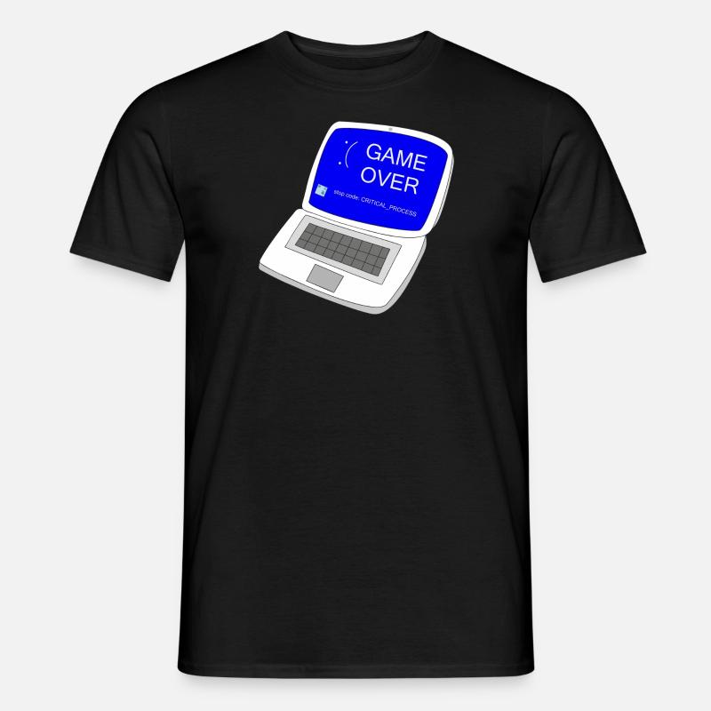 Computer game over - Männer T-Shirt - Schwarz