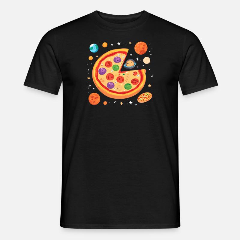 Pizza Planet Expedition - Abenteuer - Männer T-Shirt - Schwarz