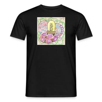 Wirrwarr 5 - Männer T-Shirt - Schwarz - Vorne - AI Model Male 178 light (178cm)