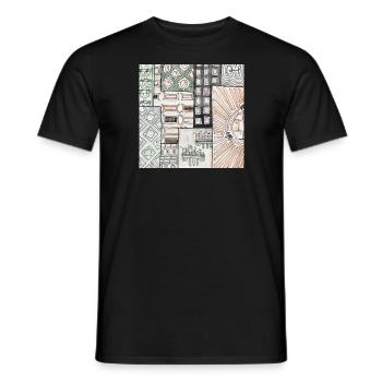 Wirrwarr 21 - Männer T-Shirt - Schwarz - Vorne - AI Model Male 178 light (178cm)