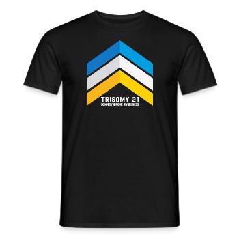 Down-Syndrom Drei-Chromosomen-Pfeile Bewusstsein - Männer T-Shirt - Schwarz - Vorne - AI Model Male 178 light (178cm)