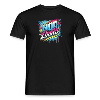 no Limets – Colorful motivation 🎨 - Men's T-Shirt - black - Front - AI Model Male 178 light (178cm)
