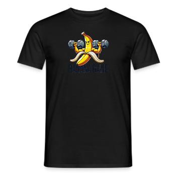Banana Gains 🍌💪 - Men's T-Shirt - black - Front - AI Model Male 178 light (178cm)