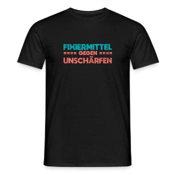 Fixiermittel Gegen Unschärfen - Männer T-Shirt - Schwarz - Vorne - AI Model Male 178 light (178cm)