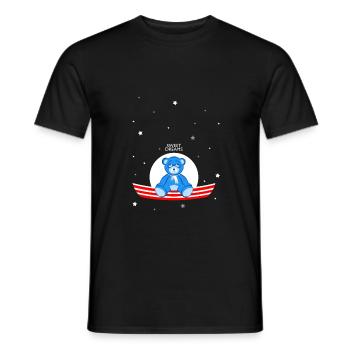 Sleepy Teddy Bear - Men's T-Shirt - black - Front - AI Model Male 178 light (178cm)