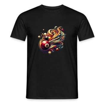 Billiards Billiard Table 8 Ball Snooker Cue - Men's T-Shirt - black - Front - AI Model Male 178 light (178cm)