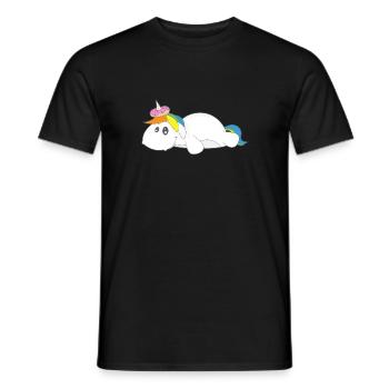 Unicorn Donut Kringel Unicorn Gift Funny - Men's T-Shirt - black - Front - AI Model Male 178 light (178cm)