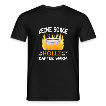 In der Hölle bleibt der Kaffee warm - Männer T-Shirt - Schwarz - Vorne - AI Model Male 178 light (178cm)