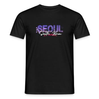 City of Seoul - Men's T-Shirt - black - Front - AI Model Male 178 light (178cm)