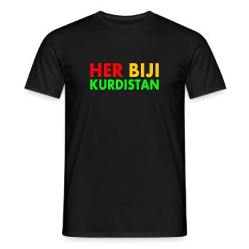 Her biji Kurdistan - Men's T-Shirt - black - Front - AI Model Male 178 light (178cm)