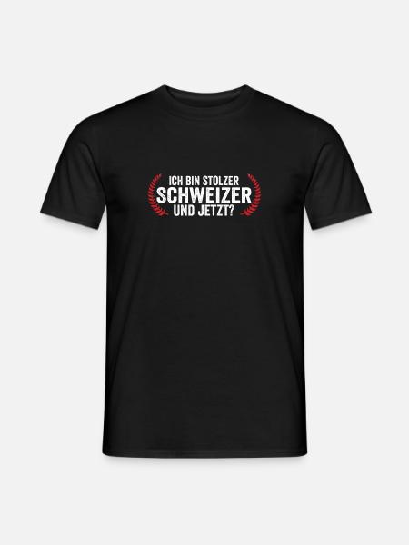 Schweizer Schweiz - Männer T-Shirt - Schwarz