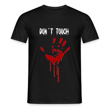 Don't touch - Men's T-Shirt - black - Front - AI Model Male 178 light (178cm)