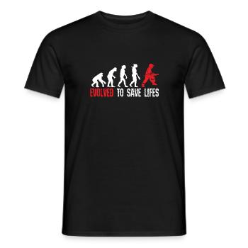 Les pompiers sauvent des vies - T-shirt homme - noir - Devant - AI Model Male 178 light (178cm)