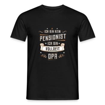 Ich Bin Kein Pensionist Ich Bin Vollzeit Opa - Männer T-Shirt - Schwarz - Vorne - AI Model Male 178 light (178cm)