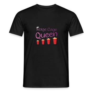 Rage Cage Queen Trinkspiel - Männer T-Shirt - Schwarz - Vorne - AI Model Male 178 light (178cm)