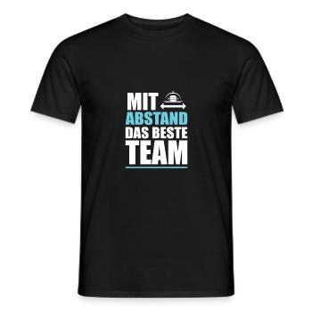 Mit Abstand Das Beste Team - Wirt Kellner - Männer T-Shirt - Schwarz - Vorne - AI Model Male 178 light (178cm)