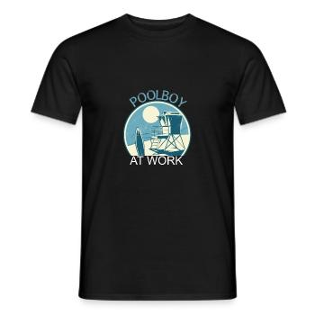 Poolboy At Work Pool Pool Jungs - Männer T-Shirt - Schwarz - Vorne - AI Model Male 178 light (178cm)