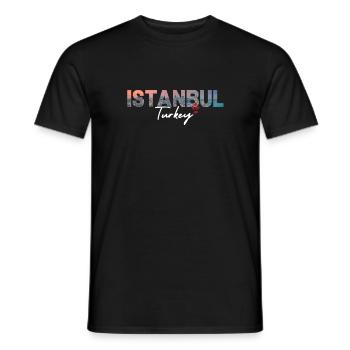 Ville d’Istanbul - T-shirt homme - noir - Devant - AI Model Male 178 light (178cm)