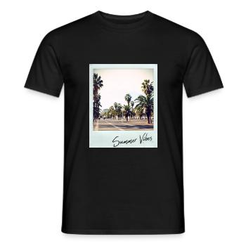 Barcelona Palm - Men's T-Shirt - black - Front - AI Model Male 178 light (178cm)