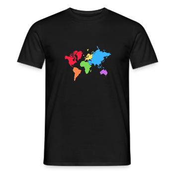 pride carte - T-shirt homme - noir - Devant - AI Model Male 178 light (178cm)