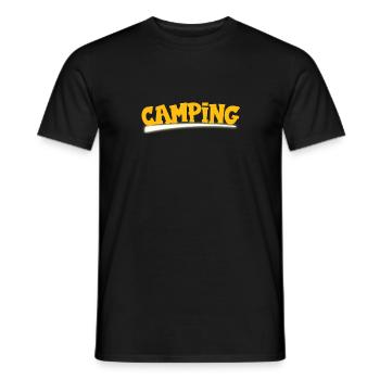 Camping Star - Men's T-Shirt - black - Front - AI Model Male 178 light (178cm)