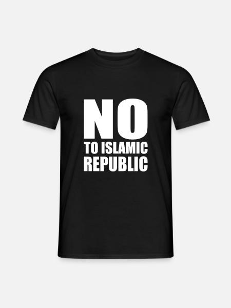 no to islamic republic - Men's T-Shirt - black