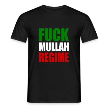 Fuck mullah regime iran - Männer T-Shirt - Schwarz - Vorne - AI Model Male 178 light (178cm)