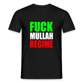 Fuck mullah regime iran - Männer T-Shirt - Schwarz - Vorne - AI Model Male 178 light (178cm)